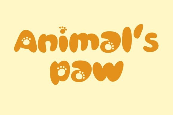 Animal s Paw: A Playful Display Font for Creative Projects