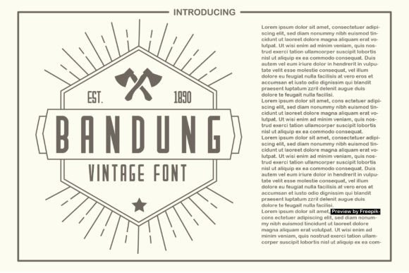 Bandung Font Review: Vintage Bold for Logos and Branding