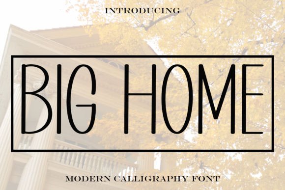 Big Home Display Font for Elegant Web Interfaces