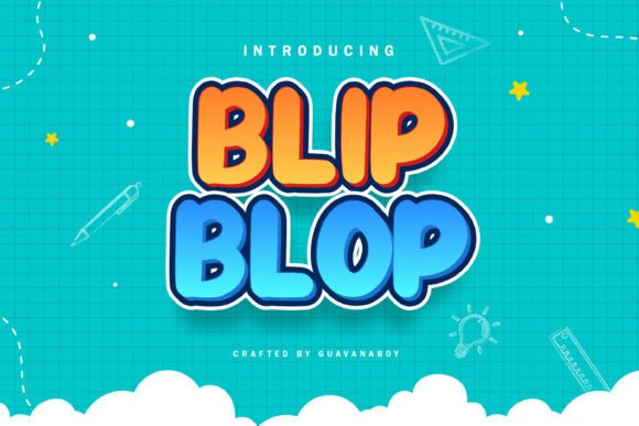 Blip Blop Font: A Playful Display Typeface for Small Business Branding