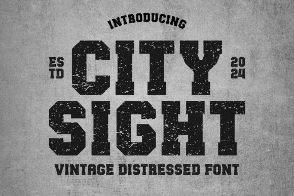 City Sight: Vintage Display Font for Craft Projects