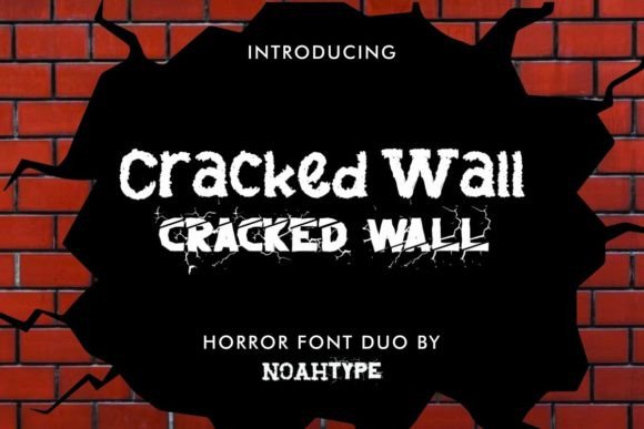 Cracked Wall: A Rugged Display Font for Campaign Visuals