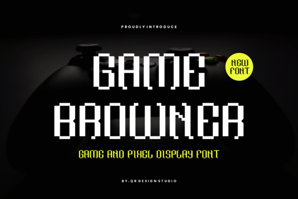 Game Browner: A Modern Display Font for Editorial Design and Branding
