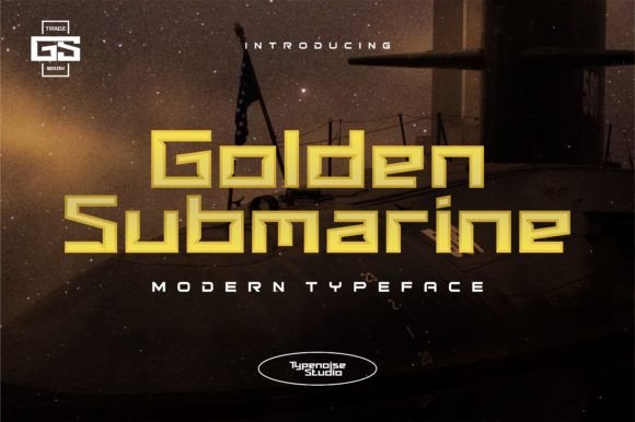 Golden Submarine: A Quirky Display Font for Small Business Branding