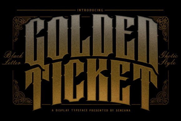 Golden Ticket Font: A Bold Display Typeface for Marketing Impact