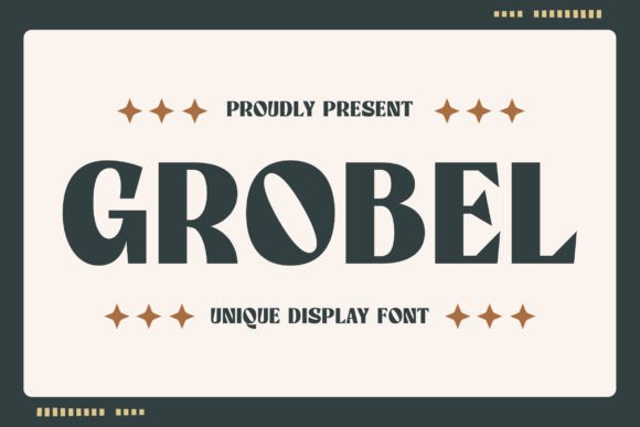 Grobel Font: A Display Typeface with Unconventional Character for Editorial Design