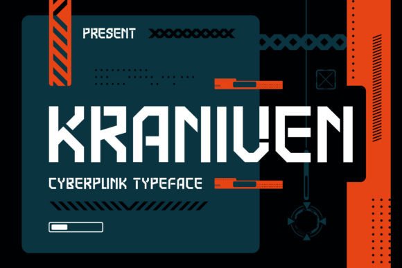 Kraniven Font Review: A Cyberpunk Typeface for Bold Branding