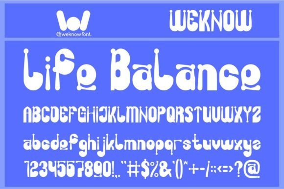 Life Balance: A Whimsical Display Font for Digital Branding