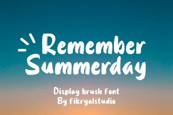Remember Summerday: A Brush Display Font for Editorial Projects