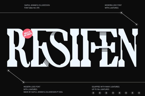 Resifen: A Modern Display Font for Crafters and Small Shops