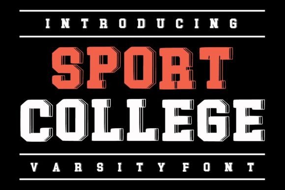 Sport College Display Font for Web Design and Digital Branding