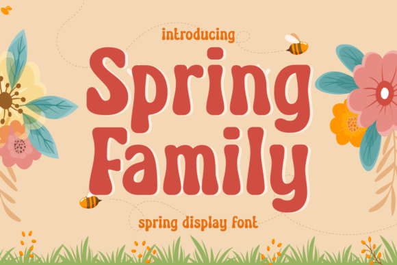 Spring Family Display Font for Branding and Packaging