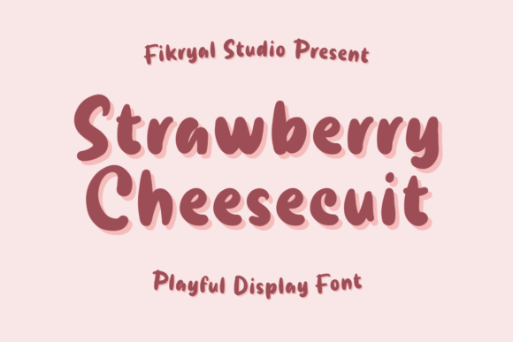 Strawberry Cheesecuit: A Playful Display Font for Joyful Digital Branding