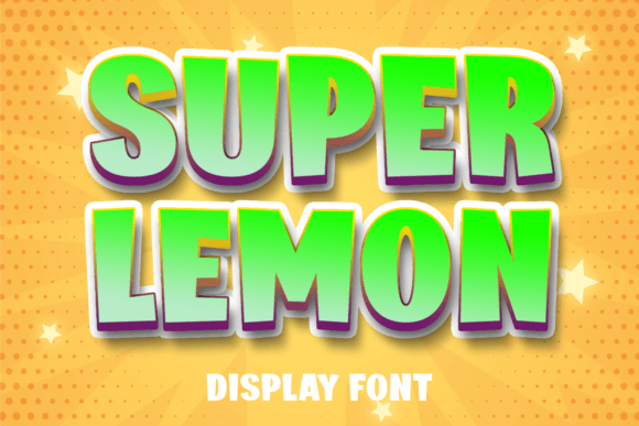 Super Lemon Font for Playful Branding and Nostalgic Business Materials