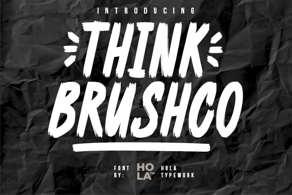 Think Brushco: A Textured Display Font for Authentic Branding